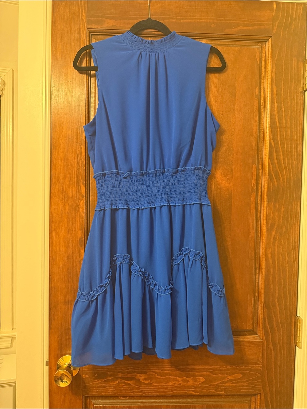 1. State Royal Blue Smocked Waist Sleeveless Dress